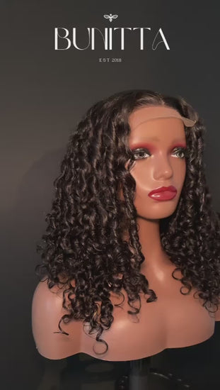 burmese curly lace wig video Bunitta 